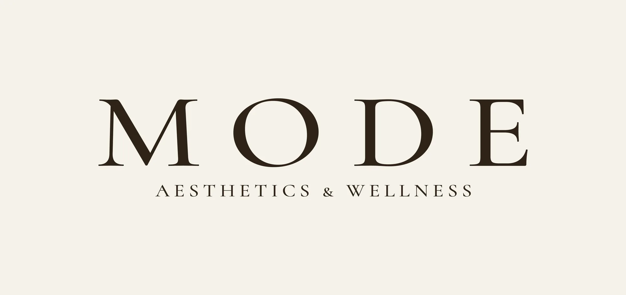 MODE Aesthetics and Wellness wordmark logo.
